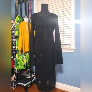 SWNY Elegant Black Knit Dress